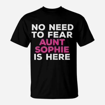 Womens Sophie Funny Aunt Gift Family Tee Name Text T-Shirt | Crazezy UK
