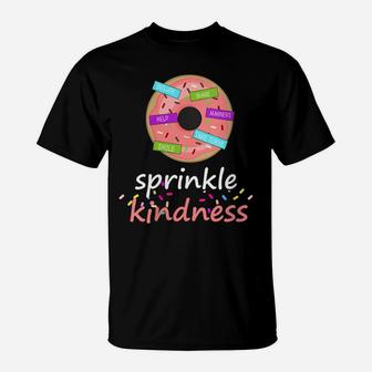 Womens Sprinkle Kindness Donut - Anti-Bullying Kindness Teacher T-Shirt | Crazezy