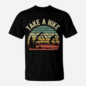 Womens Take A Hike Shirt Retro Hiker Outdoors Camping Nature Hiking T-Shirt | Crazezy AU