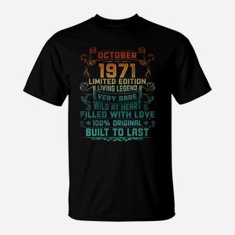 Womens Vintage 60 Years Old October 1971 60Th Birthday Gift T-Shirt | Crazezy UK