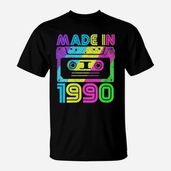 Womens Vintage 90S Themed Made In 1990 30Th Birthday T-Shirt | Crazezy DE