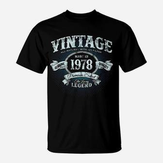 Womens Vintage Born Made In 1978 Classic 42Nd Birthday Q5 T-Shirt | Crazezy