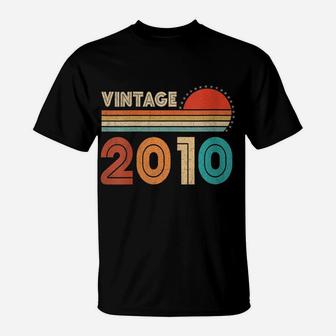 Womens Vintage Made In 2010 Retro 12 Years Old 12Th Birthday Gift T-Shirt | Crazezy