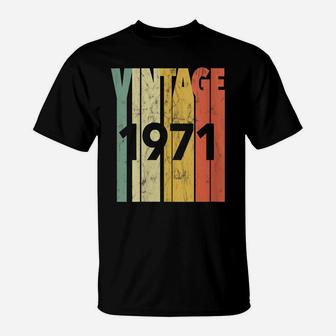 Womens Vintage Retro Made In 1971 Classic 50Th Birthday T-Shirt | Crazezy AU