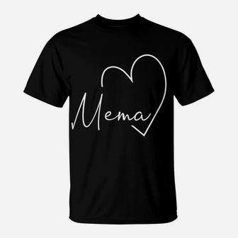 Womens Womens Mema Gift Grandma Christmas Mother's Day T-Shirt | Crazezy