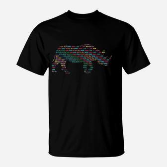 Words Animal Gift For Rhino Lover T-Shirt | Crazezy