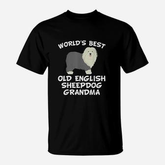 World's Best Old English Sheepdog Grandma T-Shirt | Crazezy AU
