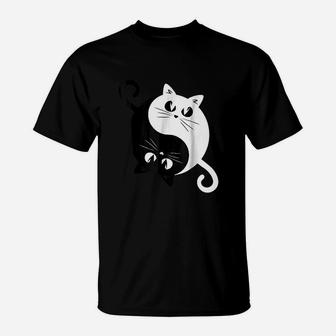 Yin And Yang Cats Funny Cute Kittens T-Shirt | Crazezy