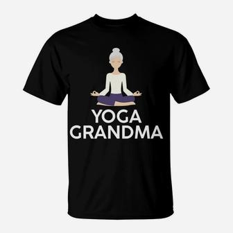 Yoga Grandma - Cool Meditating Grandmother Tee T-Shirt | Crazezy