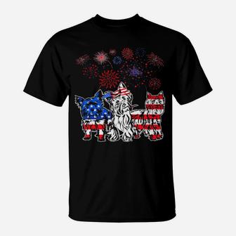 Yorkie 4Th Of July America Flag T-Shirt - Monsterry UK