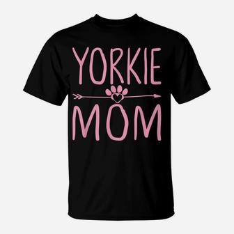 Yorkie Mom Tshirt Funny Dog Lover Mama Mothers Day Gift T-Shirt | Crazezy