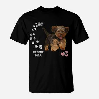 Yorkie Poodle Dog Quote Mom Yorkiepoo Dad Art, Cute Yorkipoo T-Shirt | Crazezy UK