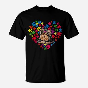 Yorkshire Terrier Autism Awareness Gifts For Dog Mom And Dad T-Shirt - Monsterry AU