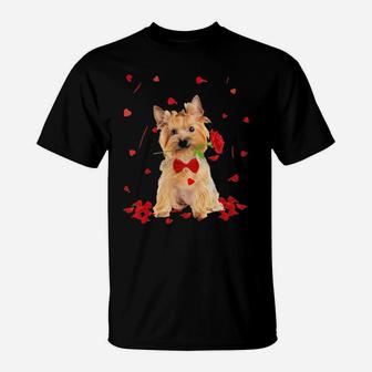 Yorkshire Terrier Dog Valentines Day T-Shirt - Monsterry