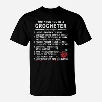 You Know You're A Crocheter T-Shirt - Monsterry DE