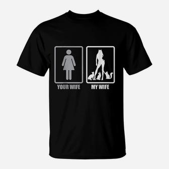 Your Wife My Wife Loves Cats I Married A Cat Lady T-Shirt | Crazezy AU