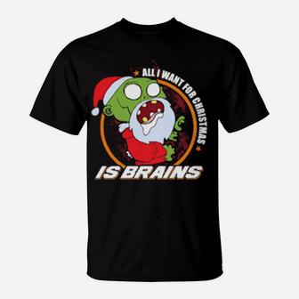 Zombie Santa Claus Seasons Eatings Weihnachtsmann Zombies T-Shirt - Monsterry