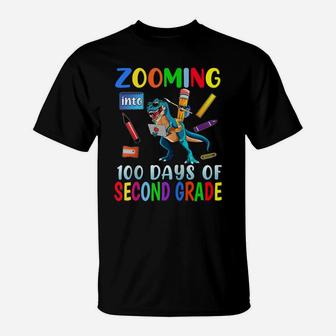 Zooming Into 100 Days Of Second Grade Virtual School Boys Raglan Baseball Tee T-Shirt | Crazezy AU