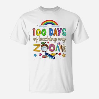 100 Days Of School Teaching My Zoom-Ies Virtual Teacher Gift T-Shirt | Crazezy AU