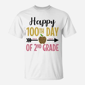 100Th Day Of 2Nd Grade Girls Gift 100 Days Of School Teacher T-Shirt | Crazezy