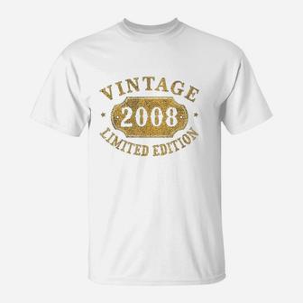 13 Years Old 13Th Birthday Anniversary Gift 2008 T-Shirt | Crazezy UK
