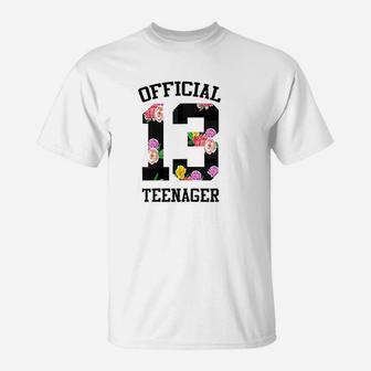 13Th Birthday Girl Official Teenager T-Shirt | Crazezy