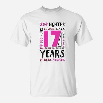 17Th Birthday Girls Gifts 17 Year Old Daughter T-Shirt | Crazezy UK