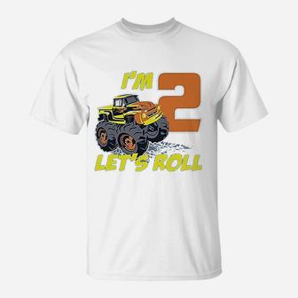 2 Year Old Boy Truck 2Nd Birthday T-Shirt | Crazezy AU