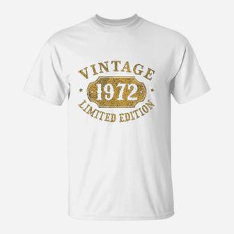 49 Years Old 49Th Birthday Anniversary Gift 1972 T-Shirt | Crazezy UK