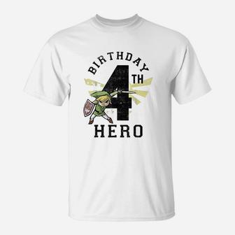 4Th Birthday Hero T-Shirt | Crazezy
