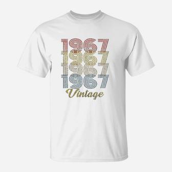 54Th Birthday Gift Retro Birthday 1967 Vintage T-Shirt | Crazezy