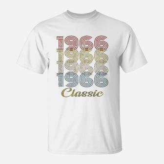 55Th Birthday Retro Birthday 1966 Classic T-Shirt | Crazezy CA