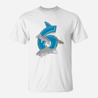 6Th Birthday Great White Shark T-Shirt | Crazezy AU