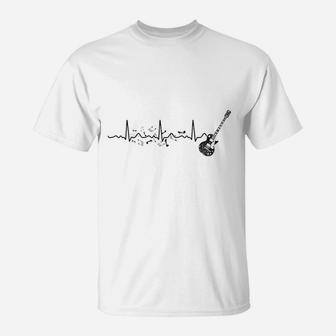 Acoustic Guitar Heartbeat Guitar Musician T-Shirt - Thegiftio