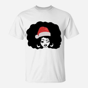 African American Santa Black Christmas Afrocentric Santa Sweatshirt T-Shirt | Crazezy