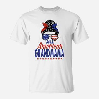 All American Grandmama 4Th Of July Patriotic Matching Family T-Shirt | Crazezy