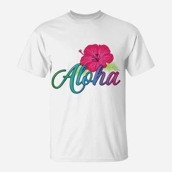 Aloha Hawaii From The Island - Feel The Aloha Flower Spirit T-Shirt | Crazezy
