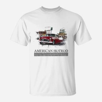 American Hotrod Muscle Car Belair Diner Motel Classic Graphic T-Shirt | Crazezy UK