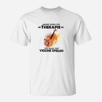 Andere Gehen Zur Therapie Violin T-Shirt - Seseable