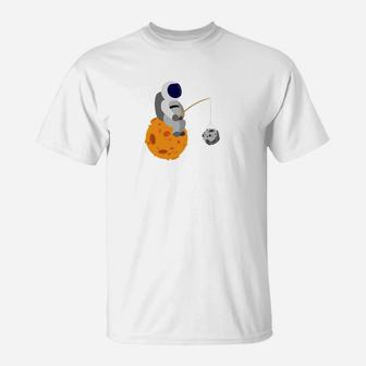 Astronauter Beim Angeln T-Shirt - Seseable