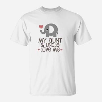 Aunt And Uncle Love Me Nephew T-Shirt - Thegiftio