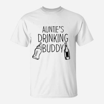 Auntie Drinking Buddy I Have The Best Aunt In The World T-Shirt - Thegiftio UK