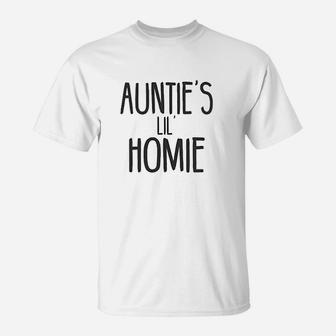Aunties Lil Homie Funny Family T-Shirt | Crazezy CA