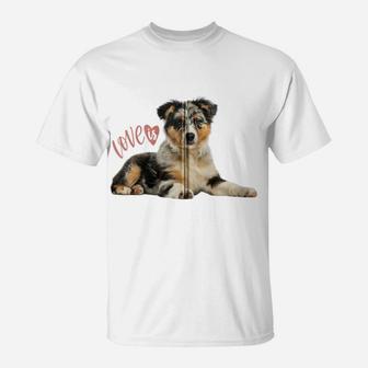 Australian Shepherd Shirt Aussie Mom Dad Love Dog Pet Tee Zip Hoodie T-Shirt | Crazezy AU