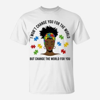 Autism Awareness Black Womens Afro Mom Life Autistic Mother Sweatshirt T-Shirt | Crazezy CA