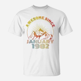 Awesome Since January 1982 39 Years Old 39Th Birthday T-Shirt | Crazezy