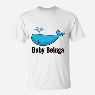 Baby Beluga Blue1 Whale Ocean Sea Life T-Shirt | Crazezy AU