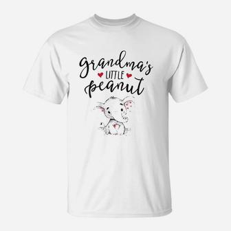 Baby Girls Boys Grandmas Little Peanut T-Shirt | Crazezy