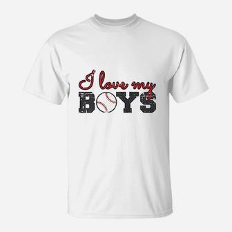 Baseball Mom I Love My Boys T-Shirt | Crazezy AU