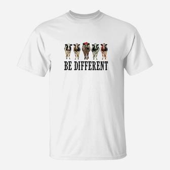 Be Different Cow Awesome Gift For Cattle Lovers T-Shirt - Thegiftio UK